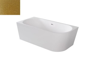 Besco Zoya Glam Złota Lewa 170x80 #WA-170-ZLZG wanna wolnostojąca narożna z grafitowym przelewem