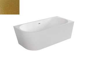 Besco Zoya Glam Złota Prawa 170x80 #WA-170-ZPZB wanna wolnostojąca narożna z białym przelewem
