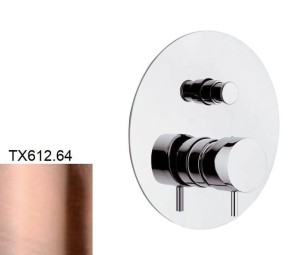 Daniel Rubinetterie Tokyo TX612.64 bateria prysznicowa podtynkowa jednouchwytowa miedziana