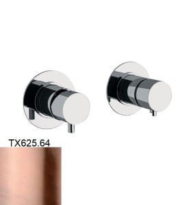 Daniel Rubinetterie Tokyo TX625.64 bateria prysznicowa podtynkowa dwuuchwytowa miedziana