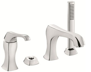 Emmevi Rubinetterie Ares 76120CR bateria wannowa 4-otworowa jednouchwytowa chrom