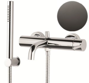 Emmevi Rubinetterie Filo 85001BGF grafitowa ścienna bateria wannowa