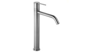 Emmevi Rubinetterie Filo 85003BIGINOX stalowa szczotkowana wysoka stojąca bateria umywalkowa jednouchwytowa