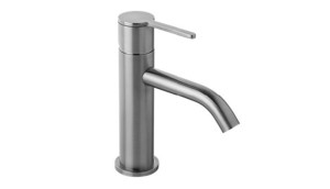 Emmevi Rubinetterie Filo 85003INOX stalowa szczotkowana stojąca bateria umywalkowa jednouchwytowa