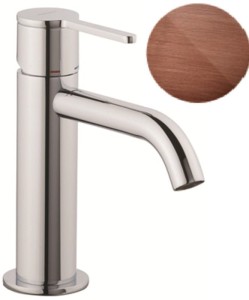 Emmevi Rubinetterie Filo 85003RA miedziana szczotkowana stojąca bateria umywalkowa jednouchwytowa