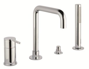 Emmevi Rubinetterie Filo 85120CR chromowana 4-otworowa bateria wannowa
