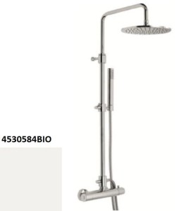 Emmevi Rubinetterie Piper 4530584BIO zestaw prysznicowy termostatyczny ścienny biały