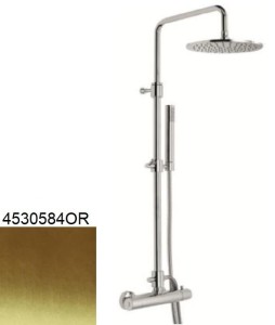 Emmevi Rubinetterie Piper 4530584OR zestaw prysznicowy termostatyczny ścienny złoty