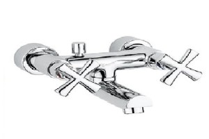 Emmevi Rubinetterie Spirit New 31001CR bateria wannowa ścienna dwuuchwytowa chrom