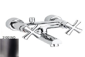 Emmevi Rubinetterie Spirit New 31001NO bateria wannowa ścienna dwuuchwytowa czarna