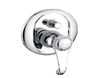 Emmevi Rubinetterie Tiffany 6019CR bateria prysznicowa podtynkowa 2-drożna jednouchwytowa chrom