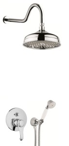 Emmevi Rubinetterie Tiffany TIF015ZSC1ACR chromowany podtynkowy zestaw prysznicowy