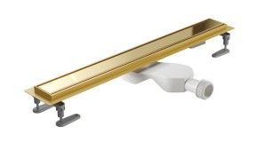 Excellent Stilio Gold INEX.1515.800.R.GL odpływ łazienkowy liniowy 80 cm z rusztem dekoracyjnym złoty