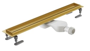 Excellent Stilio Gold INEX.1515.900.P.GL odpływ łazienkowy liniowy 90 cm z rusztem do zabudowy płytką złoty