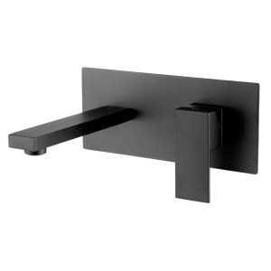 Invena Bateria umywalkowa podtynkowa Paros czarna BP-09-U04-L