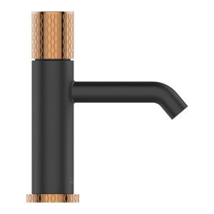Invena Bateria umywalkowa stojąca Moonlight Trend Czarna/Rose Gold BU-77-014-V