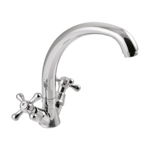 Invena bateria umywalkowo-zlewkozmywakowa Roma chrom BU-23-00S-L