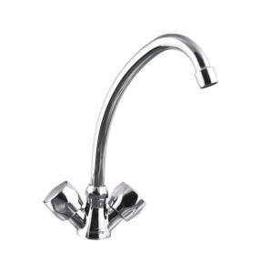 Invena bateria umywalkowo-zlewozmywakowa stojąca Modena chrom BU-11-F0S-L