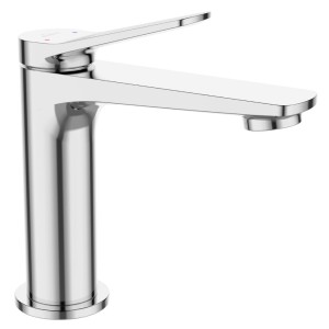 Invena chromowana stojąca bateria umywalkowa Alonia BU-70-001-V