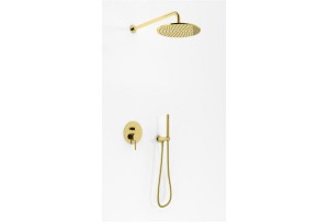 Kohlman AXEL GOLD QW210AGDR30 zestaw prysznicowy z deszczownicą R30 złoty