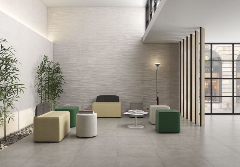 Płytki podłogowe beton szary satyn Saloni Integra DKP230 Intera Arena 60x60 82631
