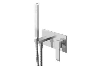 Kohlman AXIS QW138N bateria bidetowa podtynkowa z zestawem natryskowym chrom