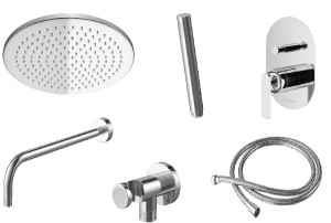 Kohlman BOXINE QW210BR40 zestaw prysznicowy z deszczownicą R40 chrom