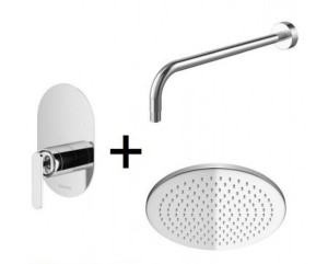 Kohlman BOXINE QW220BR30 zestaw prysznicowy z deszczownicą R30 chrom
