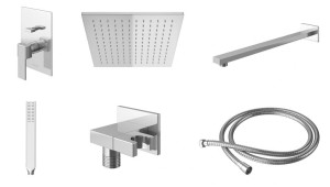 Kohlman EXCELENT QW210HQ40 zestaw prysznicowy z deszczownicą Q40 chrom