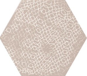 Płytka heksagonalna beżowa z rysunkem patchworkowa Quintessenza D'autore Macramè Beige 26,6x23 bn