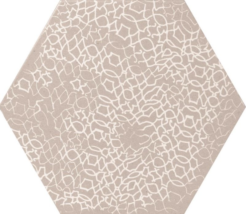 Płytka heksagonalna beżowa z rysunkem patchworkowa Quintessenza D'autore Macramè Beige 26,6x23 bn 34568