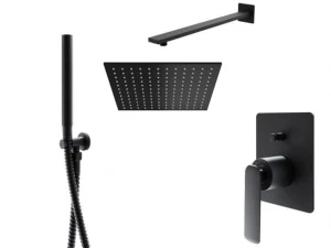 Kohlman EXPERIENCE BLACK QW210EBQ30 zestaw prysznicowy z deszczownicą Q30EB czarny