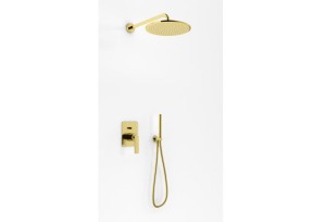 Kohlman EXPERIENCE GOLD QW210EGDR30 zestaw prysznicowy z deszczownicą R30EGD złoty