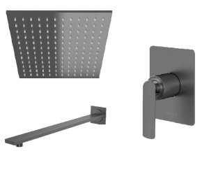 Kohlman EXPERIENCE GRAY QW220EGQ25 zestaw prysznicowy z deszczownicą Q25EG szary