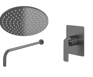 Kohlman EXPERIENCE GRAY QW220EGR30 zestaw prysznicowy z deszczownicą R30EG szary