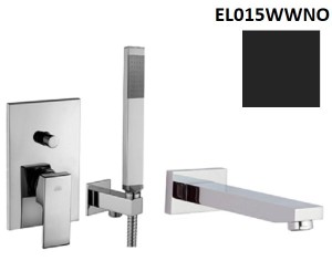 Paffoni Elle EL015ZWWNO czarny zestaw wannowy podtynkowy