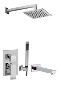 Paffoni Elle EL019ZSCW3ACR chromowany zestaw podtynkowy prosznicowo-wannowy