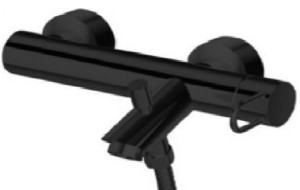 Paffoni Joker JK022NO bateria wannowa ścienna jednouchwytowa czarna