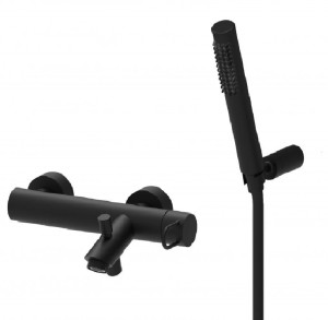 Paffoni Joker JK023NO bateria wannowa ścienna jednouchwytowa czarna