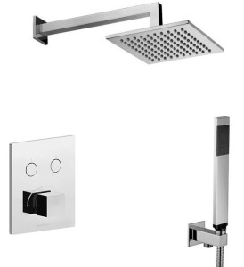 Paffoni Level CPM518ZSC3ACR chromowany podtynkowy zestaw prysznicowy