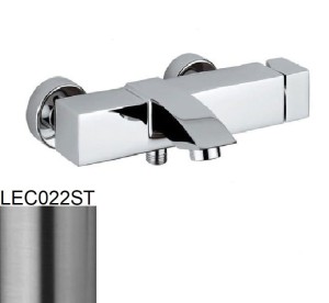 Paffoni Level LEC022ST bateria wannowa ścienna jednouchwytowa stal szczotkowana