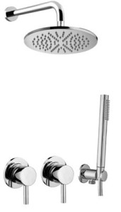 Paffoni Light LIG010CR70ZSC3A chromowany podtynkowy zestaw prysznicowy