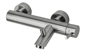 Paffoni Light LIG022ST bateria wannowa ścienna jednouchwytowa stal szczotkowana