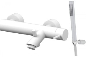 Paffoni Light LIG023BO bateria wannowa ścienna jednouchwytowa biała