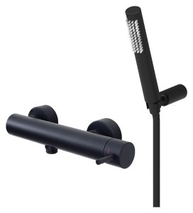 Paffoni Light LIG168DNO bateria prysznicowa ścienna jednouchwytowa czarna