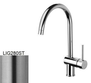 Paffoni Light LIG280ST bateria kuchenna stojąca jednouchwytowa szczotkowana