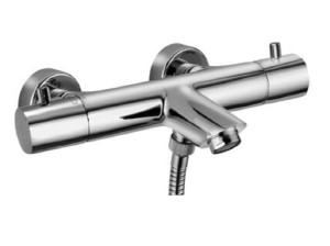 Paffoni Light LIQ022CR chromowana bateria wannowa ścienna termostatyczna