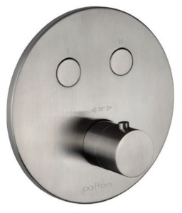 Paffoni Stick CPT018ST bateria prysznicowa podtynkowa termostatyczna 2-drożna jednouchwytowa stal szczotkowana