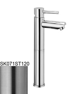 Paffoni Stick SK071ST120 bateria umywalkowa stojąca jednouchwytowa stal szczotkowana