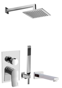 Paffoni Tilt TI019ZSCW3ACR chromowany zestaw wannowo-prysznicowy
